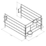 Металлические вольеры для домиков для телят